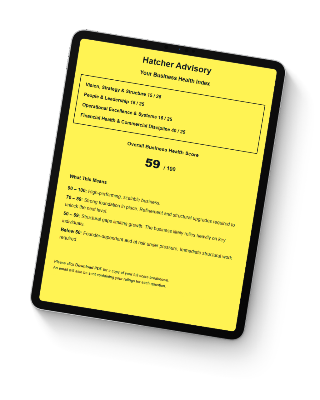 Free Business Health Check graphic Our Service Page